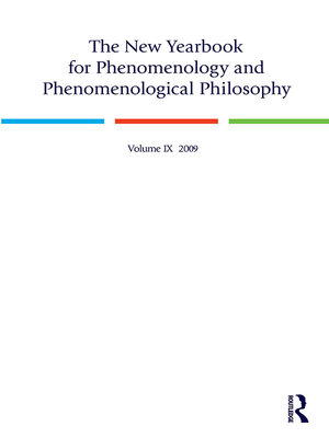 cover image of The New Yearbook for Phenomenology and Phenomenological Philosophy
